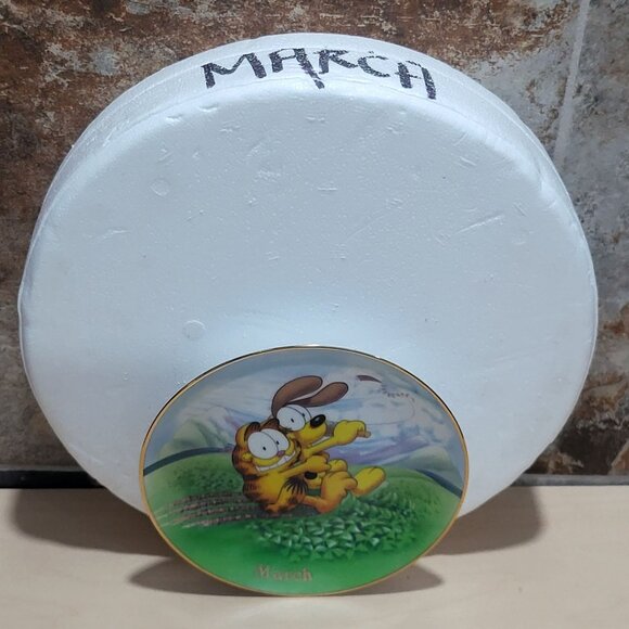 Garfield Calendar March Plate Jim Davis Plate No A 1444 Danbury Mint - Picture 3 of 14